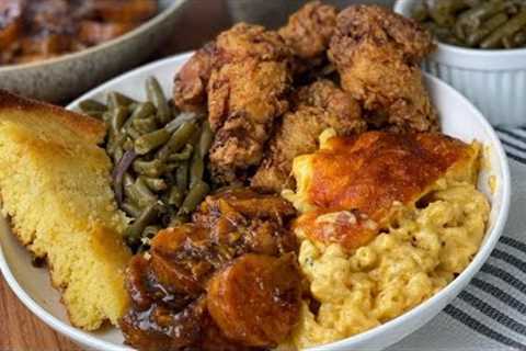 SOUL FOOD THE RIGHT WAY! Buttermilk Fried Chicken | Mac & Cheese | Candied Yams Recipe