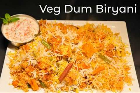 Veg Dum Biryani - Hyderabadi Style Vegetable Dum Biryani by Powerchef Pranav - Mix Veg Biryani