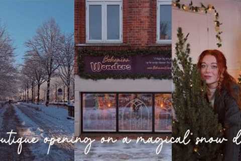 Opening my boutique on the most magical snow day