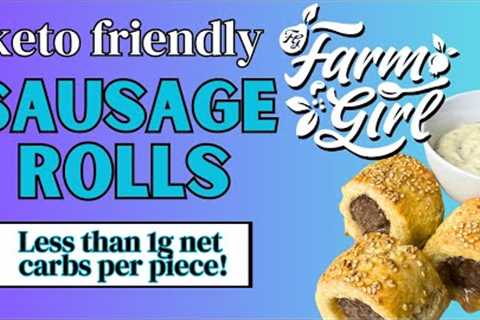 Keto Friendly Sausage Rolls with Creamy Dijon Dip 🫔 Full Low Carb Recipe (1g net carbs each)