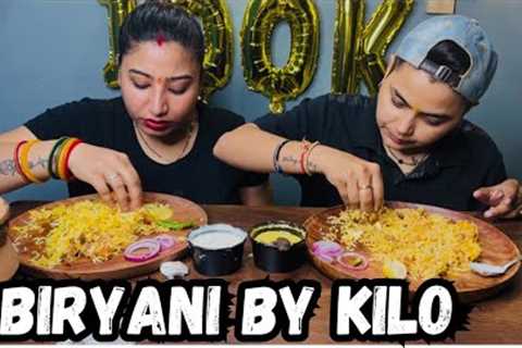 Eating Hyderabadi Veg & Paneer Dum Biryani By Kilo | ​⁠@YashalsMukbang