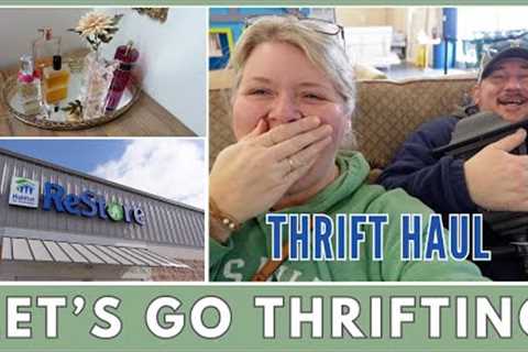 Let''s go thrifting | Thrift shopping at our local Habitat Restore | Thrift Haul