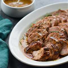 Sear-Roasted Pork Tenderloin with Mustard Glaze