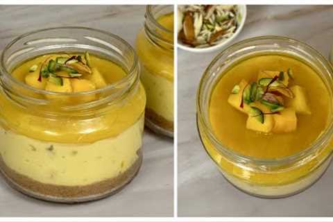 No Cream Creamy Mango Dessert In 10 Mins | No Cooking, No Cream, No  Condensed Milk Mango Dessert