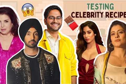 VIRAL CELEBRITY RECIPES - PART 2😱 JANHVI KAPOOR, DILJIT DOSANJH, KAJOL, FARAH KHAN