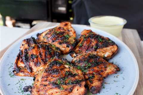 Grilled Lemon Dill Chicken Thighs